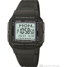 Casio DB-36-1AVDF Databank Erkek Kol Saati Siyah Silikon Kordonlu Suya Dayanıklı 5 ATM