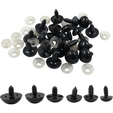 Esplendor Store Saf Siyah 50 Çift 16 mm Kilitli Göz