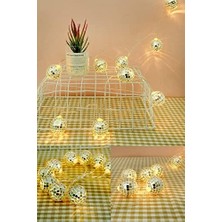 Esplendor Store Mini Disko Topu Dekoratif Süsleme 10 Lu LED Zinciri Pilli Süs LED Şerit Disko Topu LED Işık 1430