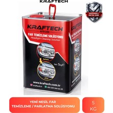 Kraftech Yeni Nesil Premium I Buharlı Far Temizleme Sıvısı Ve Parlatma Solüsyonu I Kloroform Uyumlu 5 Kg
