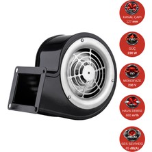 Dündar CS 16.2 2625 D/D 220 230 Volt Monofaze Salyangoz Aspiratör Radyal Fan