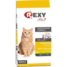Rexy Tavuk Etli Kedi Maması 10 Kg Yetişkin Kediler İçin Özel Formül Yüksek Kalite ve Besleyici
