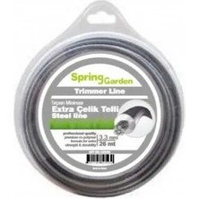 Spring Garden Tırpan Misinası(Steel Line) 3,3 mm Extra Çelik Telli 26 Metre
