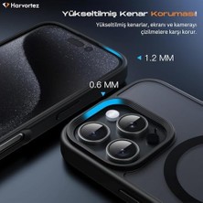 Esplendor Store 13 Pro Max Kılıf 6.7" Magsafe ile Uyumlu, Darbeye Dayanıklı Cep Telefon Kılıfı, Mat Arka Yüzey N56 Manyetik, Alüminyum Tuşlar, Bpa Içermez, Sararmaz Phone - Siyah