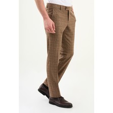 Ekoseli Slim Fit Klasik Erkek Pantolon