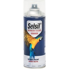 Selsil Rainbow Colors Parlak Beyaz Sprey Boya 400 ml Yüksek Kapatıcılık Ve Kolay Uygulama