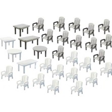 Faller 180439 1/87 Ölçek, Bahçe Sandalye ve Masaları, 30 Parça, Plastik Model Kiti