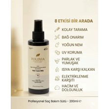 Folixia Isı Koruyucu & Bağ Onarıcı Saç Bakım Sütü – Keratin, Argan & Shea Butter Destekli