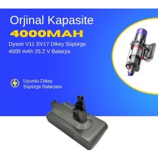 Ümit Maker Dyson V11 SV17 Dikey Süpürge 4000 Mah 25.2 V Batarya – Orjinal Uyumlu Uzun Ömürlü, Yüksek Performans Pil