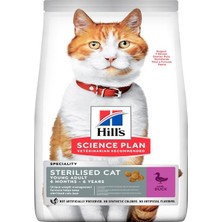 Hill's Young Sterilised Ördekli Kısırlaştırılmış Kedi Maması 3 kg Ekonomik Düşük Tahıllı Tat