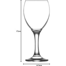 Esplendor Store Empire 6'lı Kırmızı Şarap Kadehi