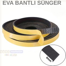 Eva Neopren Conta Sünger Bantlı Sızdırmazlık Bandı 6mm Kalınlıkta 25MMX20MT