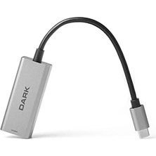 Esplendor Store Dark USB 3.1 Type-C Gigabit Lan Adaptör (DK-AC-U31X3GL2), Siyah
