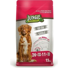 Jungle 15 kg Kuzu Etli Yetişkin Köpek Maması İçin Yüksek Proteinli Beslenme