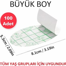 Tekno İstanbul 100'LÜ Su Geçirmez Yapışkanlı Kulak Koruyucu Tek Kullanımlık Su Geçirmez Bant Yüzme Duş Kuaför Bantı