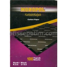 Monopol A4 Siyah Karbon Kağıdı 100'lü Ofis Kullanımı İçin Uygun Kaliteli Malzeme