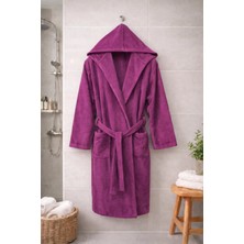 Mysoft Home  Bornoz Kadife Kapüşonlu  %100 Pamuk