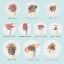 Esplendor Store Makyaj Fırça Seti, 10 Adet Profesyonel Premium Sentetik Kozmetik Fırçalar, Taşınabilir Yumuşak Makyaj Fondöten Göz Farı Yüz Gözler Dudaklar Kadınlar ve Kızlar Için Kozmetik Araçları