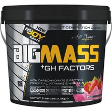 Bigjoy Big Mass Gh Factors 1,2 Kg Çilekli Gainer Arginin ve Vitaminler İçeren Sporcu Besini