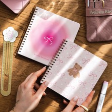 Paperora 15X16 Spiralli Karton Kapak 2'li Noktalı Not Defter Seti - Ayıcık