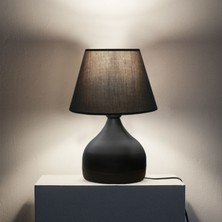 Homing Milano Metal Gövdeli Abajur Antrasit Renkli Salon Kullanımı İçin Şık Tasarım