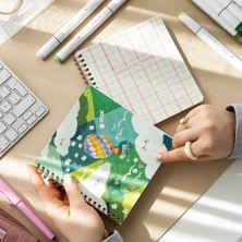 Paperora 15X16 Spiralli Karton Kapak 2'li Düz Çizgisiz Not Defter Seti - Manzara