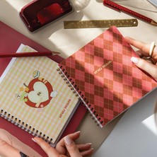 Paperora 15X16 Spiralli Karton Kapak 2'li Düz Çizgisiz Not Defter Seti - Elma