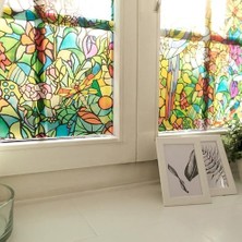 Esplendor Store 346-0647-4PK Kendinden Yapışkanlı Gizlilik Camı Pencere Filmi, Yaylı Şapel/tulia, 43 cm x 198 cm Rulo, 4'lü Paket