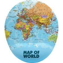 Esplendor Store Renkli Dünya Haritası Bilek Destekli Mouse Pad