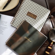 Paperora 15X16 Spiralli Karton Kapak 2'li Kareli Not Defter Seti - Kahverengi Aura