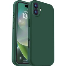 Esplendor Store 16 ile Uyumlu, Kamera Korumalı Kılıf, Lens ve Ultra Güçlü Koruma Kılıf (Yeşil)