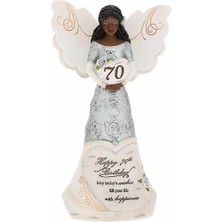 Esplendor Store 80. Doğum Günü - 15 cm Kalp Tutan Melek, Bej