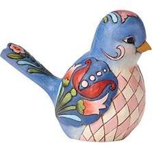 Esplendor Store Jim Shore Hwc Mutluluk Mavisi Mavi Çiçekli Kuş Figürü 4056964 Hayvan Yeni