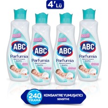 ABC Parfumia Sensitive Kokusuz Konsantre Yumuşatıcı 1440 ml 4'lü Set 240 Yıkama
