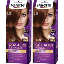 Palette Saç Boyası 5-68 Kestane Krem Formda Yoğun Parlaklık Sağlayan 2 Adet