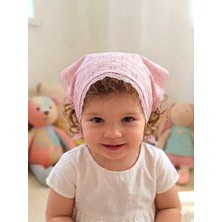 Dantel Detaylı Fisto Kumaş - Çocuk Bandanası – Bağcıklı
