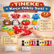 Tineke 12  Adet Çocuklar Için Kendin Yap Montessori Keçe Dikiş El Sanatları Seti 3 Yaş Üzeri Çocuklar Için