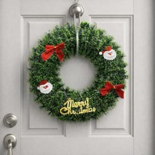 Esplendor Store Kapı Çelenkleri Yeşil Renkli Ağaç Asılı Ön Kapı Süsü Yılbaşı Kapı Süsü Süsü 40 cm