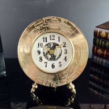 Deco Vien Metal Dünya Haritalı Dekoratif Masa Saati – 16×20 cm