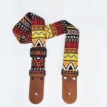 Medusa Brownie Model Gitar Askısı 85-143 cm Ayarlanabilir Uzunlukta Gerçek Deri ve Metal Donanım