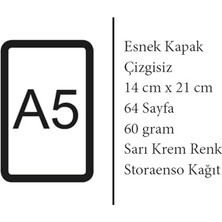 Esplendor Store Synthesis Series - A5, Kandinsky 4'lü Defter Seti I, Çizgisiz, Toplam 256 Sayfa, Her Biri 64 Sayfa, Tel Dikiş, Esnek Kapak, Oval Kenar, Tuval Doku, 60 Gram, Sarı Krem Renk