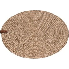 Esplendor Store Cesta Amerikan Servis El Yapımı Pamuklu Natural Jüt Örme Düz Supla 37X37CM 9028 37 x 37 Natural