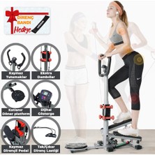 Relaxus Dikey Eliptik Stepper Ev Egzersiz Aleti Dirençli Ipli Vücut Destekli Gösterge Direnç Lastiği Hediye