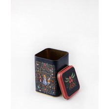 Esplendor Store Alices Desenli Kare Metal Saklama Kabı 11X11 cm (Alices)