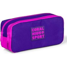 Esplendor Store Sport Iki Gözlü Mor Pembe Kalem Çantası