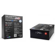 Prismacell Serisi Lityum Nmc Akıllı Bms 25,6 Volt 50 Amper Yüksek Performanslı Tekerlekli Sandayle, Engelli Araç Aküsü -5 Yıl Garantili