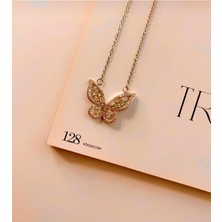 Trenddora Kelebek Çelik Kolye