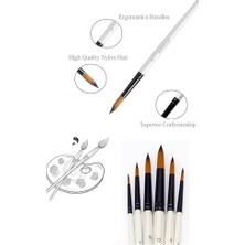 Esplendor Store 6'lı Liner Resim Sanat Fırça Seti Akrilik Guaj Yağlı