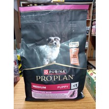 Purina Hassas Deriye Sahip Orta Irk Yavru Köpek Kuru Mama 3 kg Somonlu+2 Adet REFLEX KÖPEK KONSERVE YAŞ MAMA 85 GRAM