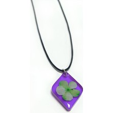 İlk El Grup Ieg™ Kartopu Çiçeği Baklava Dilimli Epoksi Kolye